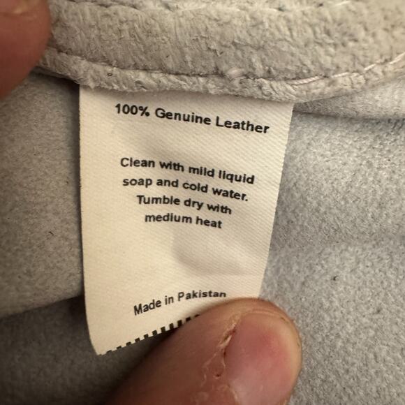 Jkt NYC Black/White Leather Racing Jacket M Bomber Striped Ribbed Knit Y2K - Picture 7 of 7